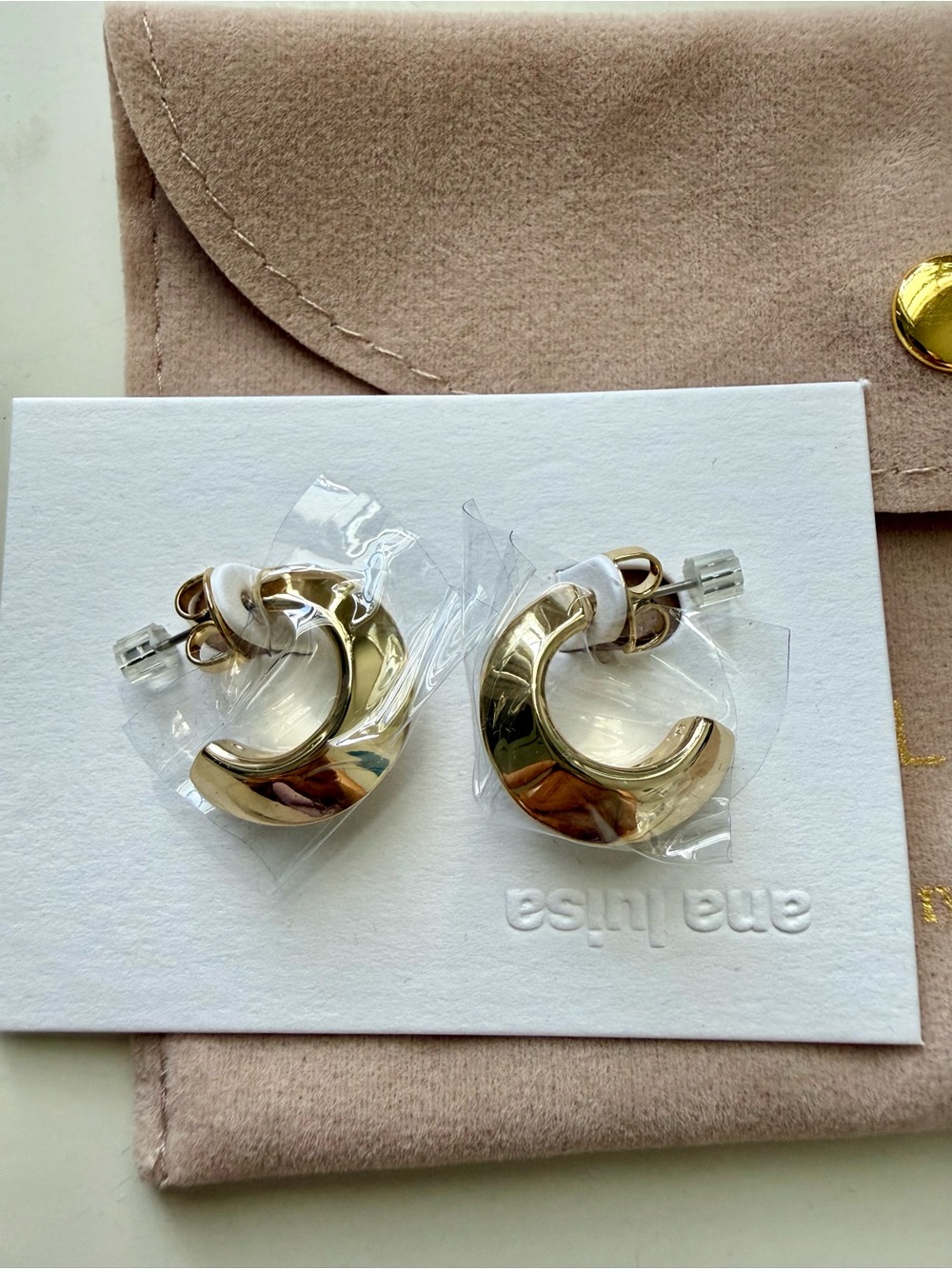 Ana Luisa Gold-Tone Chunky Hoop Earrings - new